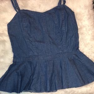 Charlotte Russe shirt chambray stretch